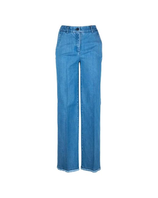 Via Masini 80 Blue Jean Court À Franges
