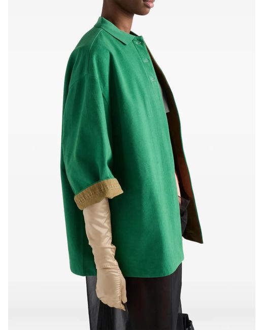 Prada Green Old Piqué Blouson Jacket