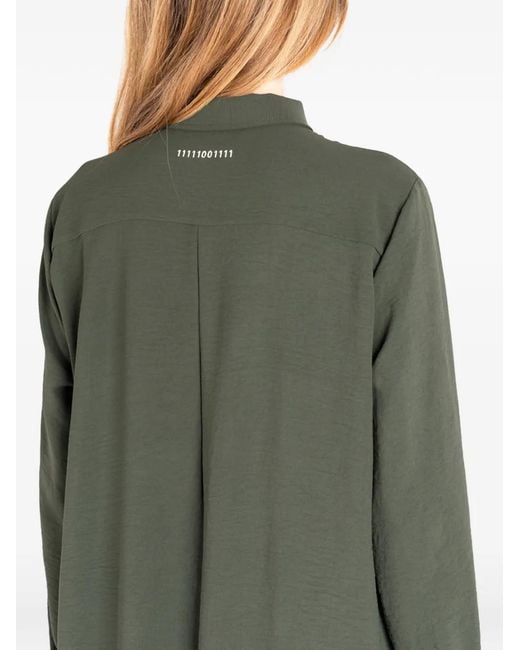 Societe Anonyme Green Le Panier Long-Sleeve Bubble-Hem Maxi Dress