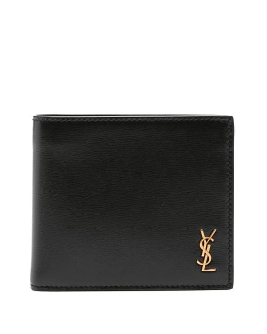 Saint Laurent Black Tiny Cassandre East/West Wallet for men