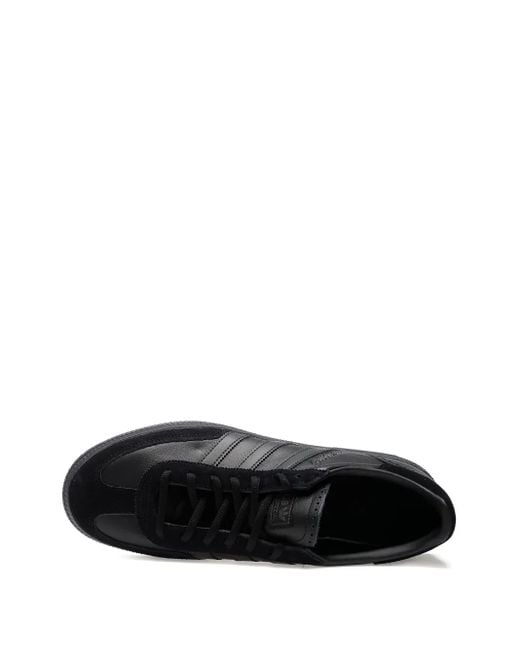 Adidas Black Handball Spezial Leather Sneakers for men