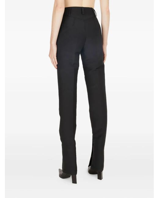 CAPASA MILANO Blue Wool-Blend Trousers