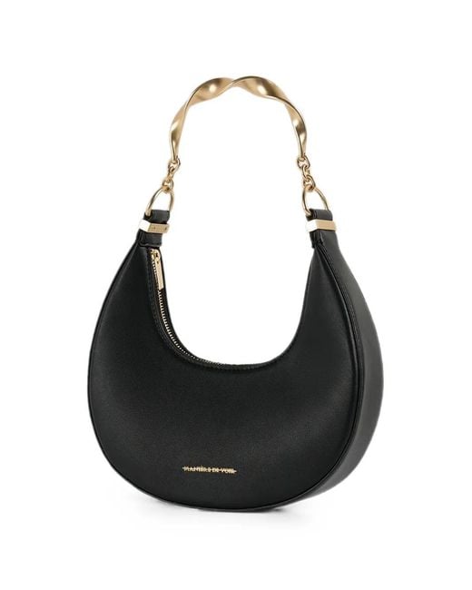 Manière De Voir Black Sac À Main Sadie En Cuir Sculpté