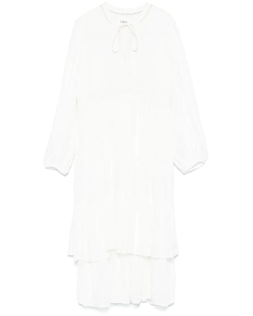 Ba&sh White Plume Midikleid