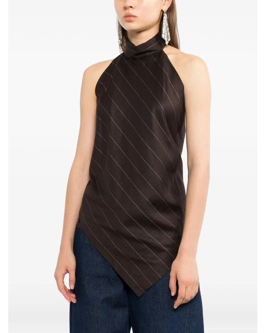Helmut Lang Brown Halter Neck Top