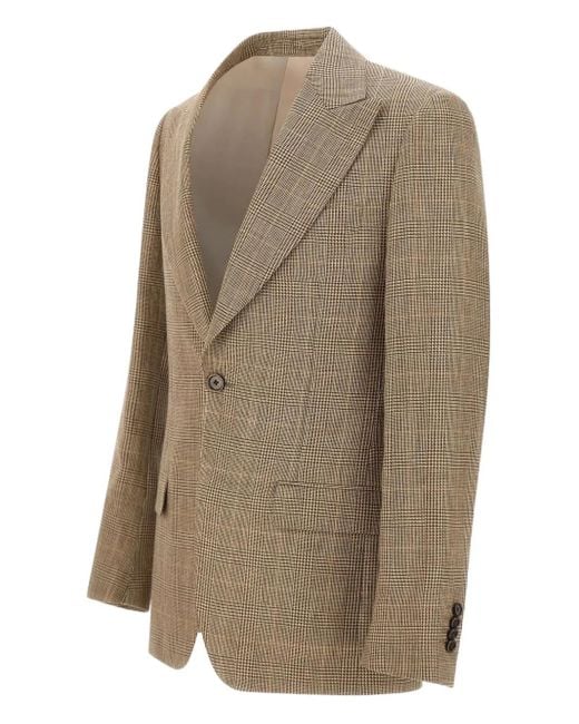 Lardini Green Houndstooth Blazer for men