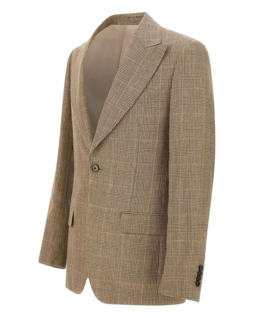 Lardini Green Houndstooth Blazer for men