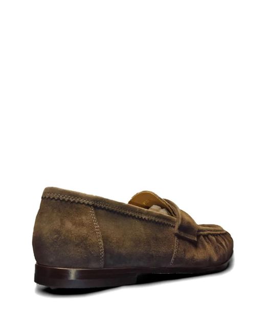 STURLINI FIRENZE Brown Gathered-Detail Loafers for men