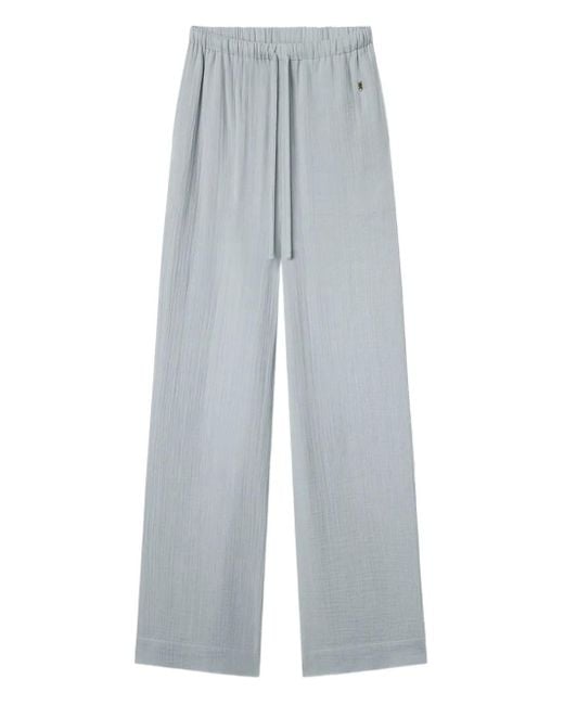ÉTERNE Broek Met Wijde Pijpen En Trekkoord in het Gray