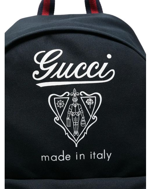 Gucci Black Crest Backpack for men