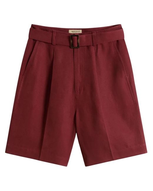 Woolrich Damen Shorts Mit Falten in rot