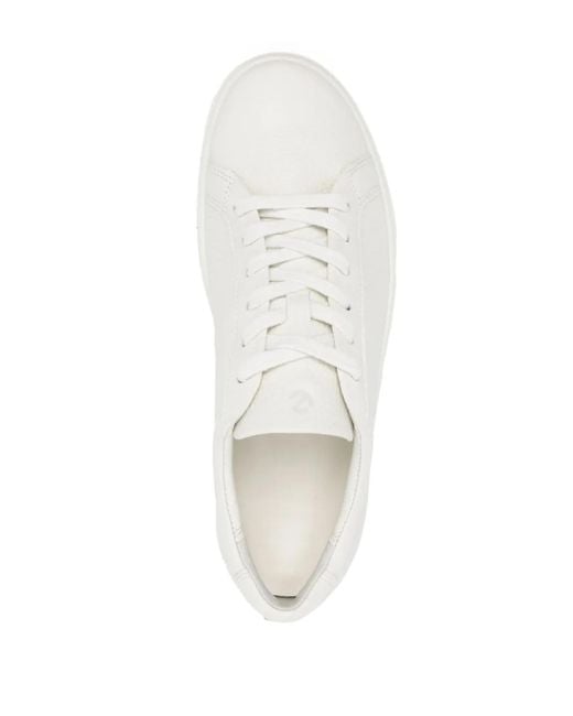 Ecco White Soft 60 Leather Sneakers