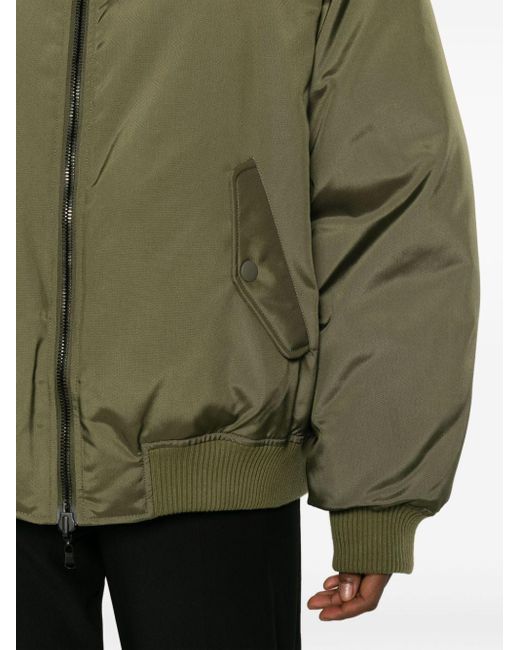 Wardrobe NYC Green Reversible Padded Bomber Jacket