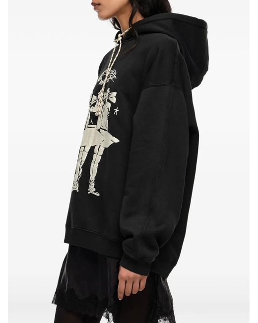 Bimba Y Lola Black Graphic-Print Hoodie