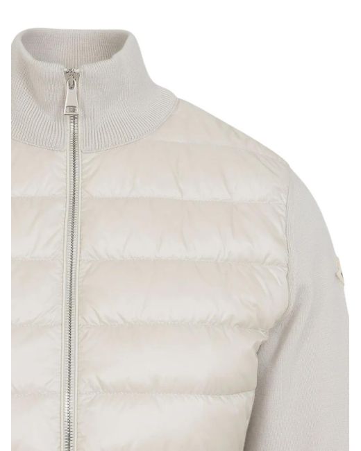 Moncler White Padded Zip-Up Jacket