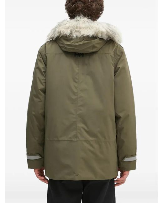 Helly Hansen Green Trimmed Hooded Parka for men