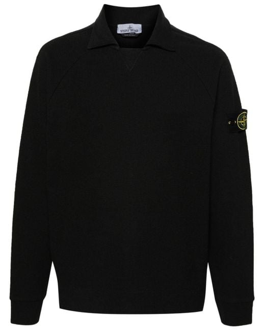 Stone Island Sweater Met Badge in het Black voor heren