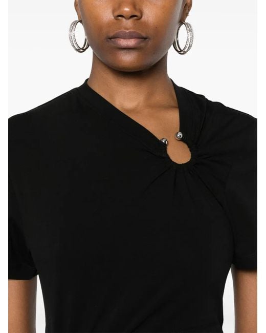 Rabanne Jersey Midi-Jurk in het Black