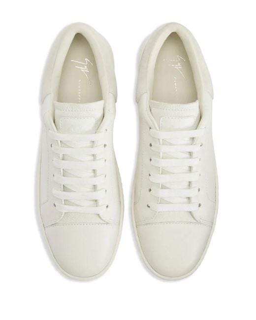 Giuseppe Zanotti White Gz-City Lace-Up Low-Top Sneakers for men