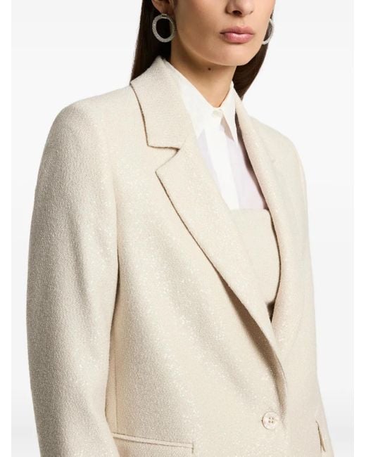 Blazer con botón Peserico de color Natural