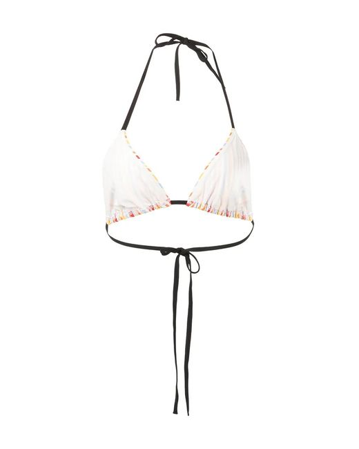 Lemlem White Mokati Triangle Bikini Top