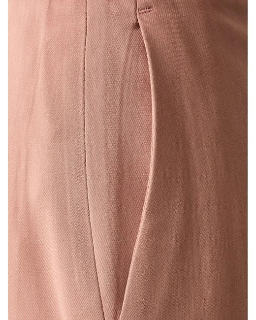 Twinset Pink Pressed-Crease Wide-Leg Trousers