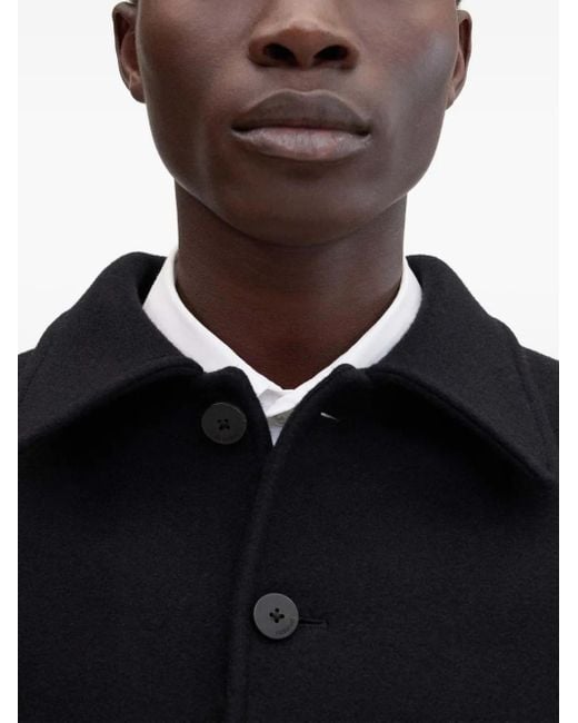 Jacquemus Black Button-Fastening Ribbed-Hem Jacket for men