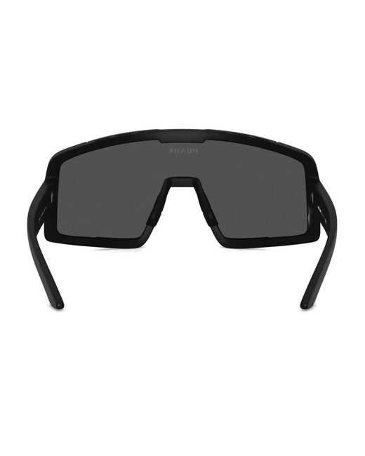 Prada Linea Rossa Black Geometric Sunglasses for men