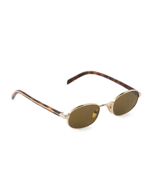 Prada Metallic Logo-Engraved Sunglasses