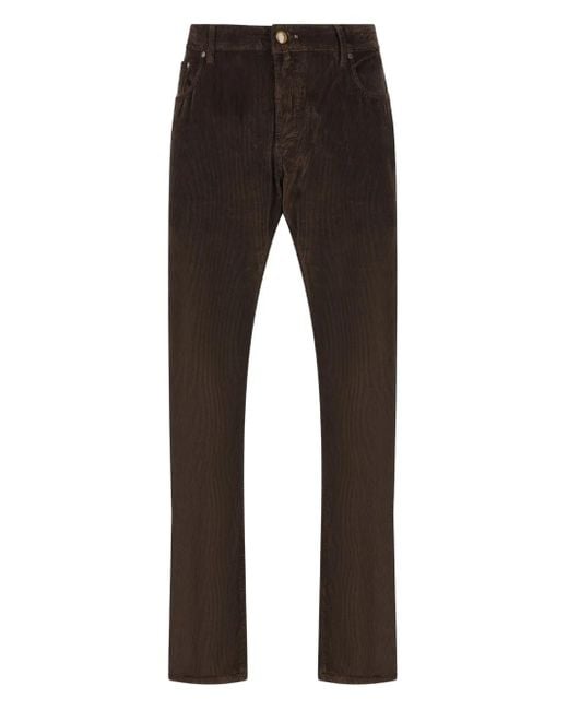 Pantalones con cierre de botón Hand Picked de hombre de color Gray