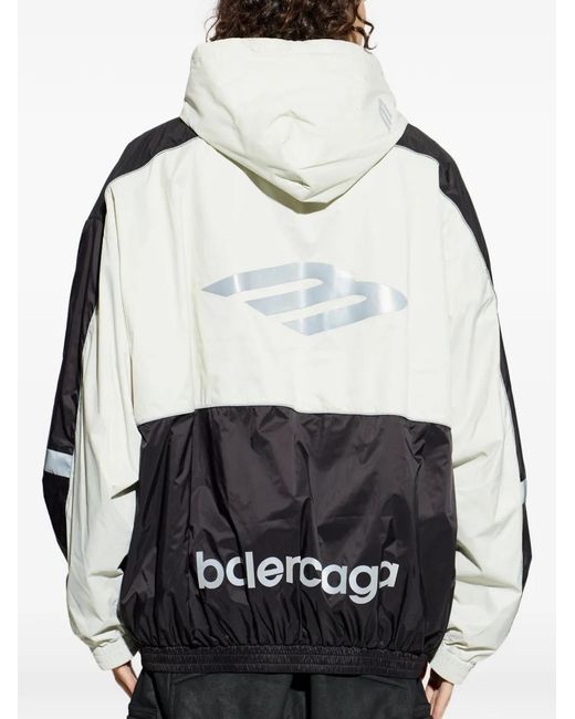 Balenciaga White 3B Sports Icon Hoodie for men