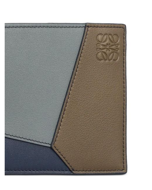 Loewe Gray Puzzle Leather Wallet for men