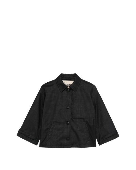 Herno Black Polyester Wool Polyamide Jacket