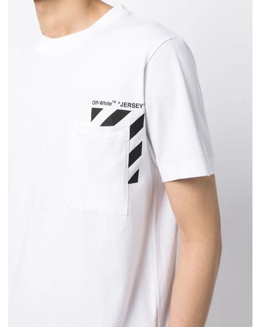 Off-White c/o Virgil Abloh White Diag-stripe Cotton T-shirt for men
