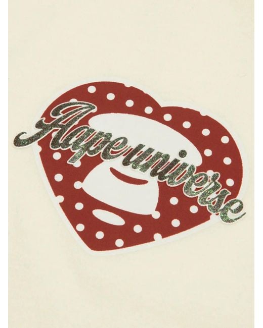 Aape By A Bathing Ape Natural Graphic Cotton T-Shirt