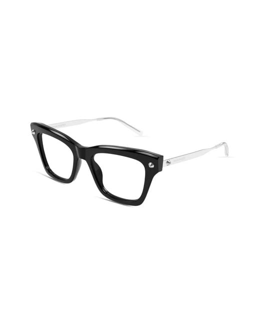 McQueen Black Lunettes De Vue À Monture Carrée