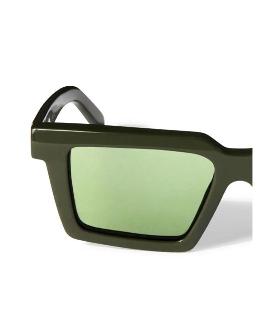 Off-White c/o Virgil Abloh Green Square Shape Sunglasses