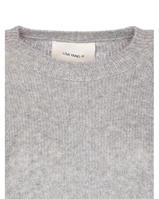 Lisa Yang Gray The Mira Kaschmirpullover Mit Rundhalsausschnitt