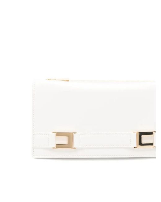 Elisabetta Franchi White Logo-Detail Wallet