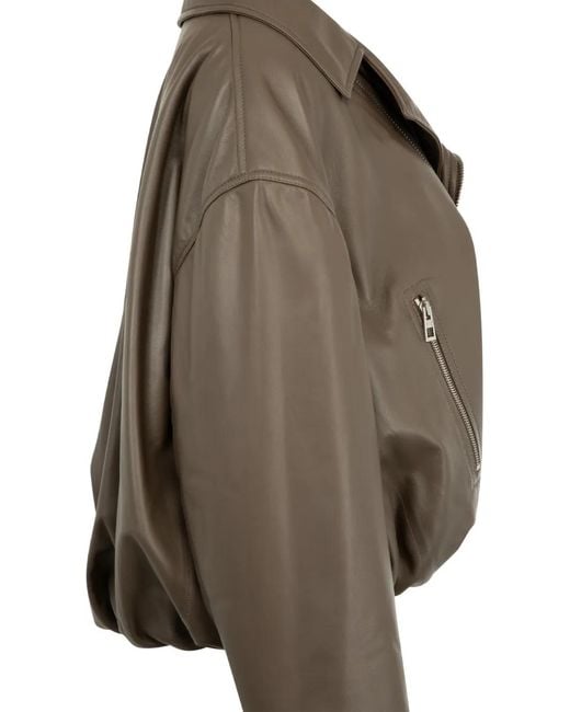 Loewe Brown Belted Biker Jacket