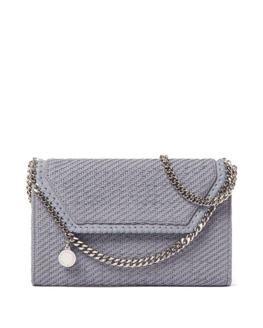 Stella McCartney Gray Mini Falabella Woven Shoulder Bag