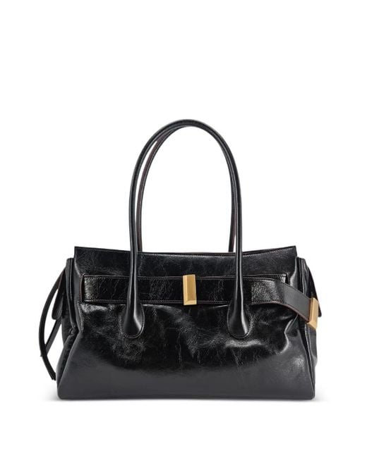 Roberto Festa Black Emeralda Leather Shoulder Bag