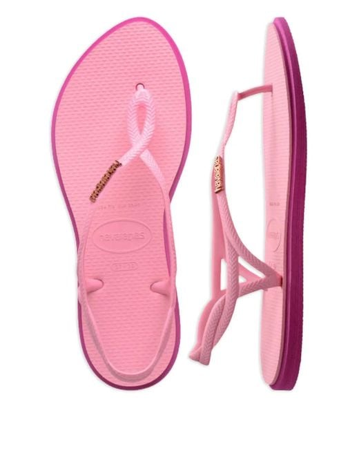 Havaianas Pink Slipper Mit Logo
