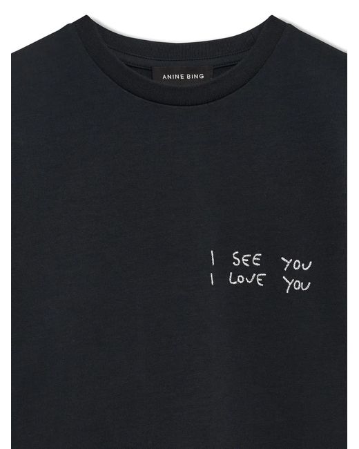 Anine Bing Blue Shelley Tee I See You I Love