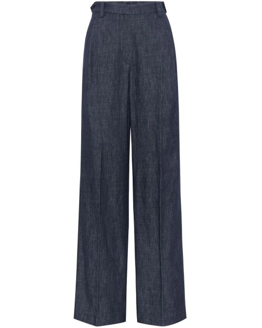 Brunello Cucinelli Blue Straight-Leg Denim Trousers