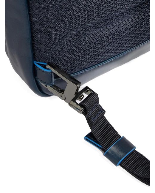 Piquadro Blue Convertible Leather Backpack