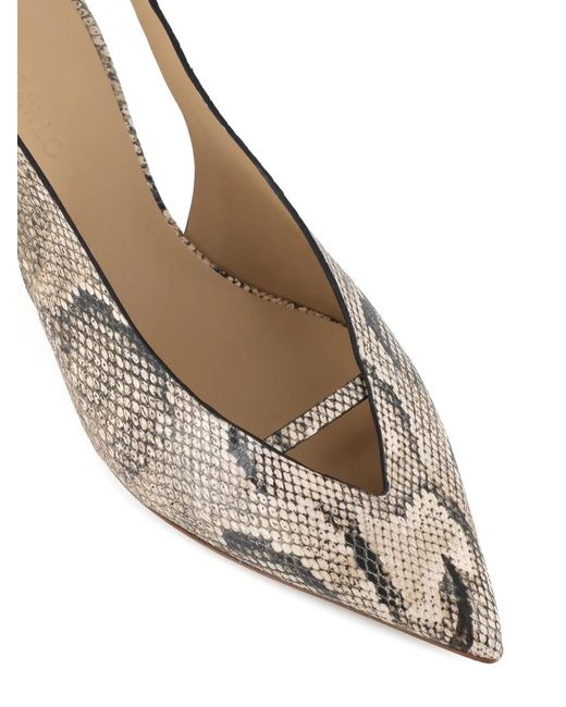 Roberto Del Carlo Natural Pointed Slingback Pumps