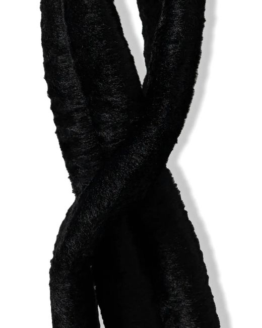 Ruslan Baginskiy Black Shearling Scarf