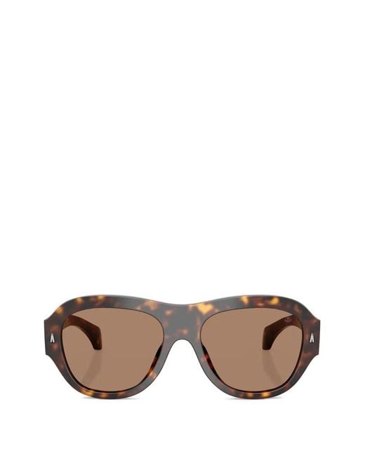 Moncler Brown Elevane Geometric-Frame Sunglasses