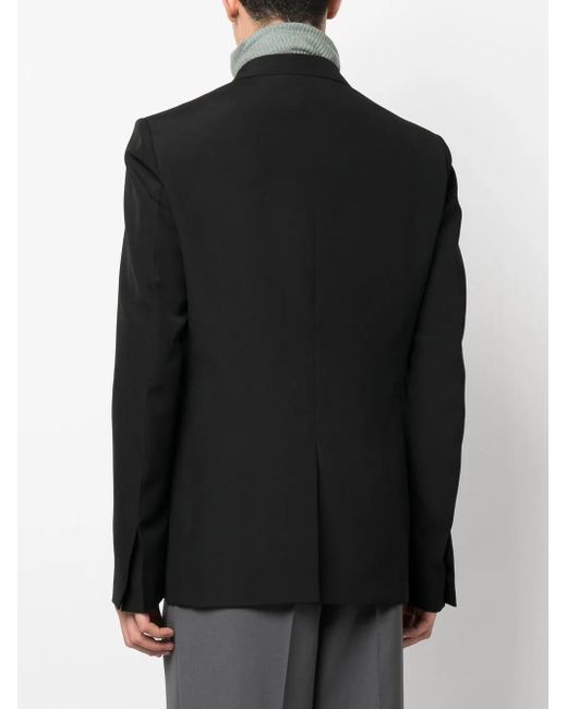 Givenchy Black U-Lock Buckle Wool Blazer for men